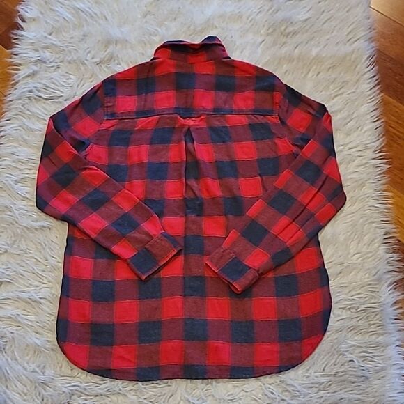 American‎ eagle outfitters womens black and red soft long sleeve button down - Picture 5 of 6